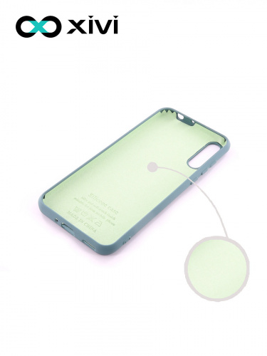 Накладка задняя Xivi для HUAWEI Y8P 2020 P SMART S, Silicon Case, силикон, матовая, №56, цвет зелёный 2