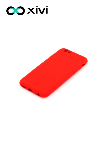 Накладка задняя Xivi для APPLE iPhone 6 6S (4.7), Silicon Case, силикон, матовая, №4, цвет морковный 3