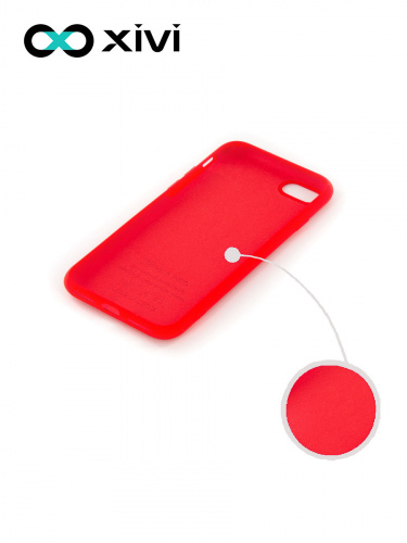 Накладка задняя Xivi для APPLE iPhone 7 8 SE2, Silicon Case, силикон, матовая, №4, цвет морковный 2