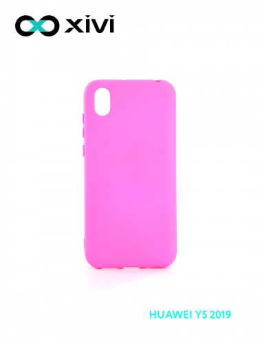 Накладка задняя Xivi для HUAWEI Y5 (2019) 8S, Silicon Case, силикон, матовая, №33, цвет розовый 1