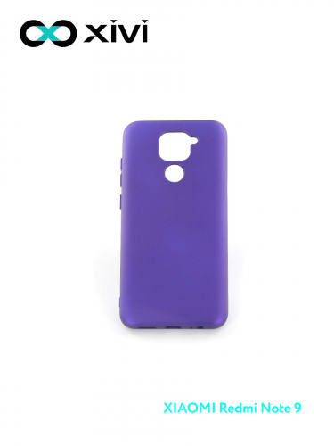 Накладка задняя Xivi для XIAOMI REDMI NOTE 9, Silicon Case, силикон, матовая, №17, цвет фиолетовый 1