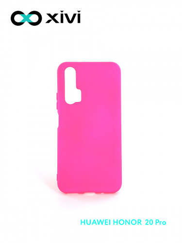 Накладка задняя Xivi для HUAWEI HONOR 20 PRO, Silicon Case, силикон, матовая, №64, цвет фуксия 1