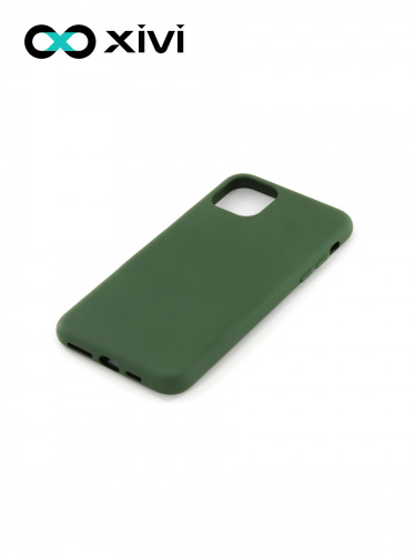 Накладка задняя Xivi для APPLE iPhone 11 Pro Max, Silicon Case, силикон, матовая, №59, цвет темно-зеленый 3