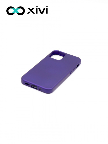 Накладка задняя Xivi для APPLE iPhone 12 5.4, Silicon Case, силикон, матовая, №17, цвет фиолетовый 4