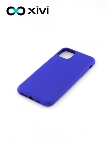 Накладка задняя Xivi для APPLE iPhone 11 Pro Max, Silicon Case, силикон, матовая, №47, цвет синий 3