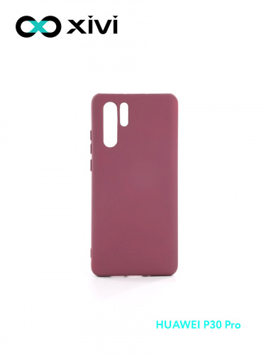Накладка задняя Xivi для HUAWEI P30 Pro, Silicon Case, силикон, матовая, №73, цвет винный 1