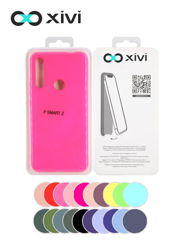 Накладка задняя Xivi для HUAWEI Y9 PRIME P SMART Z, Silicon Case, силикон, матовая, №64, цвет фуксия 5