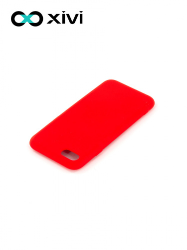 Накладка задняя Xivi для APPLE iPhone 7 8 SE2, Silicon Case, силикон, матовая, №4, цвет морковный 4