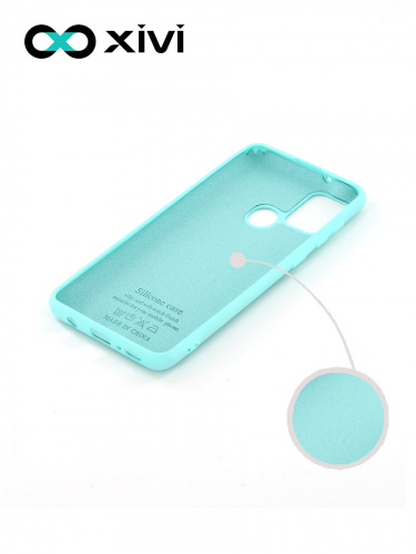 Накладка задняя Xivi для SAMSUNG Galaxy A21S, Silicon Case, силикон, матовая, №8, цвет голубой 2