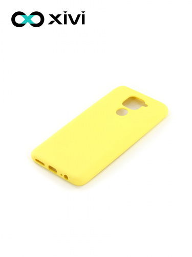 Накладка задняя Xivi для XIAOMI REDMI NOTE 9, Silicon Case, силикон, матовая, №41, цвет жёлтый 3