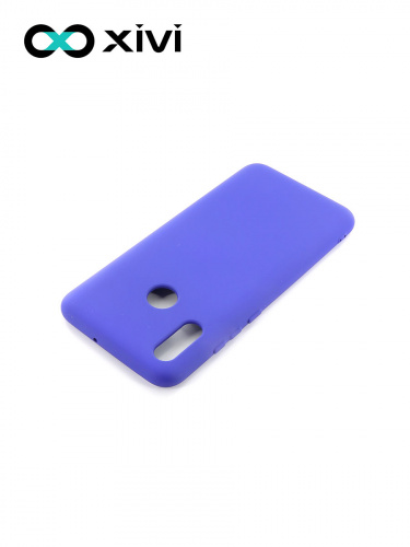 Накладка задняя Xivi для HUAWEI P Smart (2019), Silicon Case, силикон, матовая, №47, цвет синий 4
