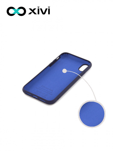 Накладка задняя Xivi для APPLE iPhone XR, Silicon Case, силикон, матовая, №2, цвет индиго, тёмный 2