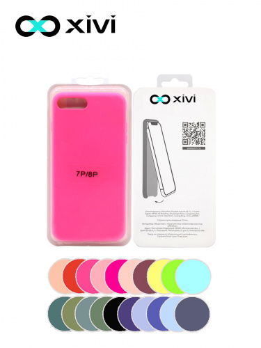 Накладка задняя Xivi для APPLE iPhone 7 8 Plus, Silicon Case, силикон, матовая, №33, цвет розовый 5