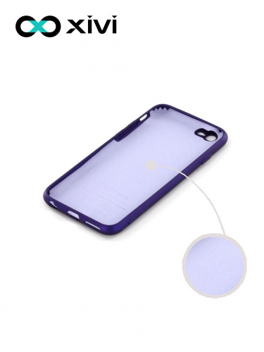 Накладка задняя Xivi для APPLE iPhone 6 6S (4.7), Silicon Case, силикон, матовая, №17, цвет фиолетовый 2
