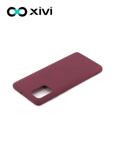 Накладка задняя Xivi для SAMSUNG Galaxy A71 5G, Silicon Case, силикон, матовая, №73, цвет винный 4