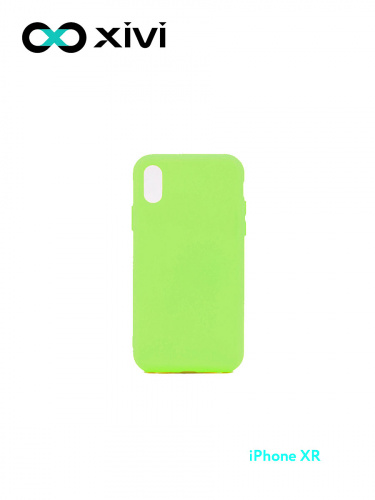 Накладка задняя Xivi для APPLE iPhone XR, Silicon Case, силикон, матовая, №61, цвет салатовый 1