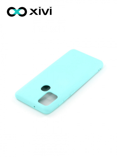 Накладка задняя Xivi для SAMSUNG Galaxy A21S, Silicon Case, силикон, матовая, №8, цвет голубой 4