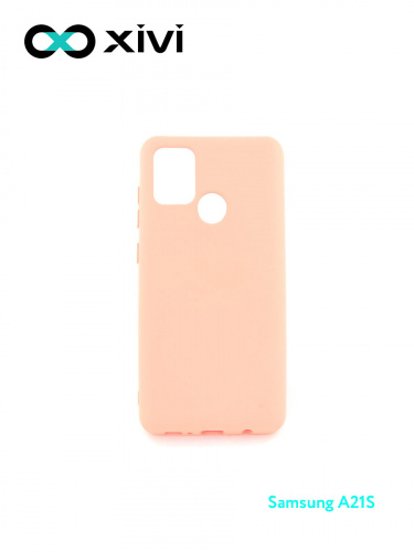 Накладка задняя Xivi для SAMSUNG Galaxy A21S, Silicon Case, силикон, матовая, №39, цвет бежевый 1