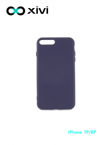 Накладка задняя Xivi для APPLE iPhone 7 8 Plus, Silicon Case, силикон, матовая, №2, цвет индиго, тёмный 10