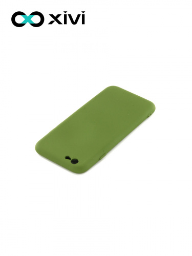 Накладка задняя Xivi для APPLE iPhone 6 6S (4.7), Silicon Case, силикон, матовая, №57, цвет зелёный 4