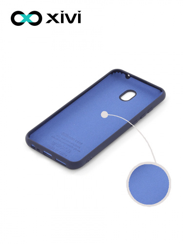 Накладка задняя Xivi для XIAOMI REDMI 8A, Silicon Case, силикон, матовая, №2, цвет индиго, тёмный 2
