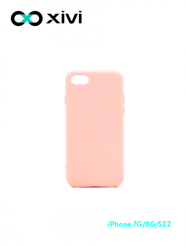 Накладка задняя Xivi для APPLE iPhone 7 8 SE2, Silicon Case, силикон, матовая, №30, цвет розовый 10