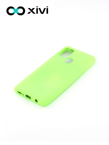 Накладка задняя Xivi для SAMSUNG Galaxy A21S, Silicon Case, силикон, матовая, №61, цвет салатовый 3
