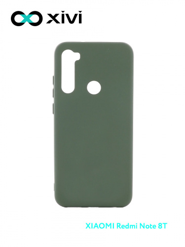 Накладка задняя Xivi для XIAOMI Redmi Note 8T, Silicon Case, силикон, матовая, №59, цвет темно-зеленый 1