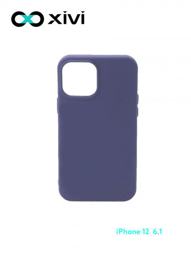 Накладка задняя Xivi для APPLE iPhone 12 6.1 6.1 Pro, Silicon Case, силикон, матовая, №2, цвет индиго, тёмный 1