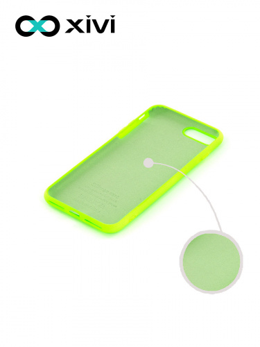 Накладка задняя Xivi для APPLE iPhone 7 8 Plus, Silicon Case, силикон, матовая, №61, цвет салатовый 2