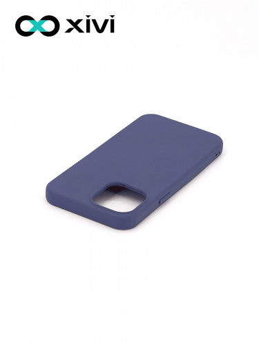 Накладка задняя Xivi для APPLE iPhone 12 5.4, Silicon Case, силикон, матовая, №2, цвет индиго, тёмный 4