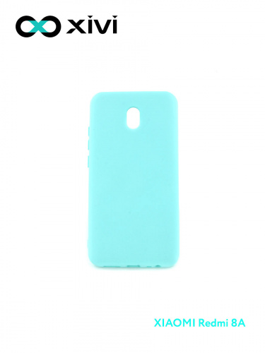 Накладка задняя Xivi для XIAOMI REDMI 8A, Silicon Case, силикон, матовая, №8, цвет голубой 1