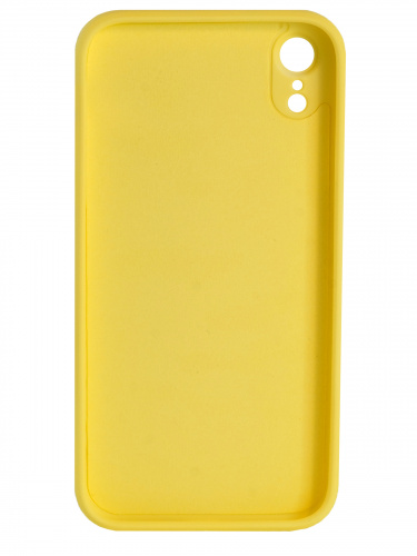 Накладка задняя для iPhone XR, Soft Touch, бархат, силикон, желтый, в техпаке