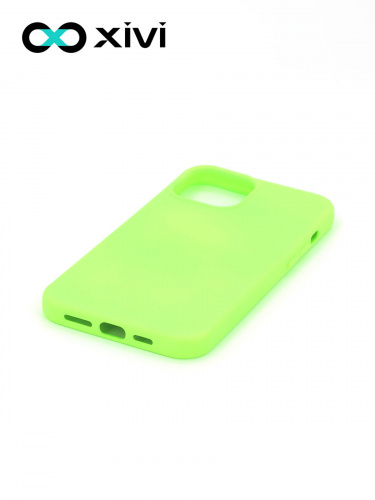 Накладка задняя Xivi для APPLE iPhone 12 6.1 6.1 Pro, Silicon Case, силикон, матовая, №61, цвет салатовый 3