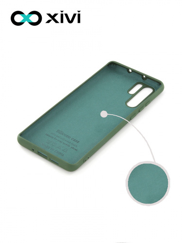 Накладка задняя Xivi для HUAWEI P30 Pro, Silicon Case, силикон, матовая, №59, цвет темно-зеленый 2