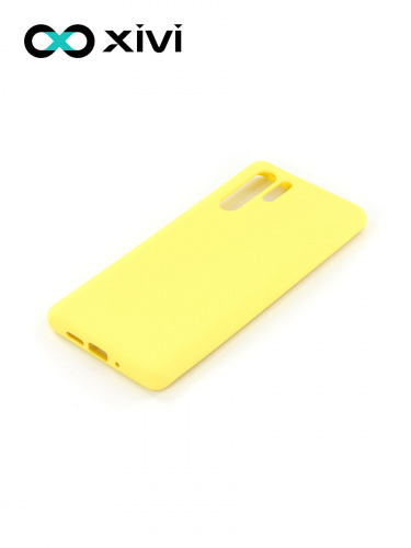 Накладка задняя Xivi для HUAWEI P30 Pro, Silicon Case, силикон, матовая, №41, цвет жёлтый 3