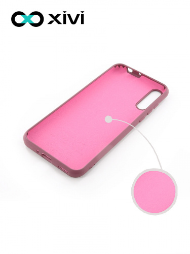 Накладка задняя Xivi для HUAWEI Y8P 2020 P SMART S, Silicon Case, силикон, матовая, №73, цвет винный 2