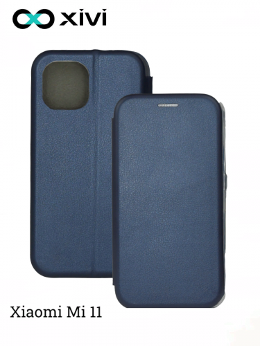 Чехол-книжка Xivi для XIAOMI MI 11, Fashion Case, на магните, экокожа, цвет темно-синий 6