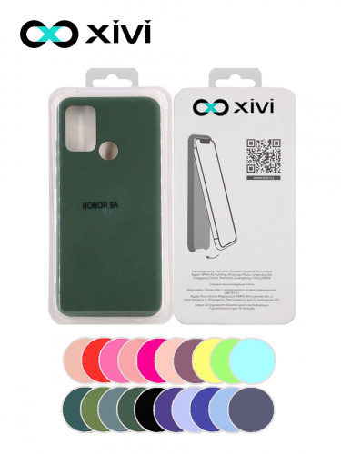 Накладка задняя Xivi для HUAWEI Honor 9A, Silicon Case, силикон, матовая, №59, цвет темно-зеленый 5