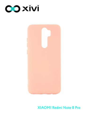 Накладка задняя Xivi для XIAOMI REDMI NOTE 8 PRO, Silicon Case, силикон, матовая, №30, цвет розовый верный 1