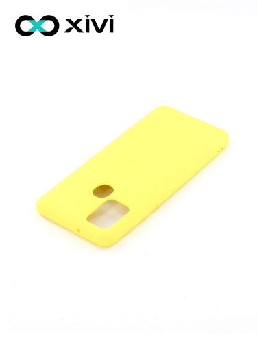 Накладка задняя Xivi для SAMSUNG Galaxy A21S, Silicon Case, силикон, матовая, №41, цвет жёлтый 4