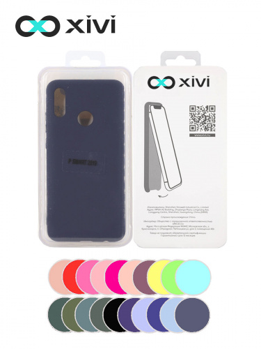 Накладка задняя Xivi для HUAWEI P Smart (2019), Silicon Case, силикон, матовая, №2, цвет индиго, тёмный 5