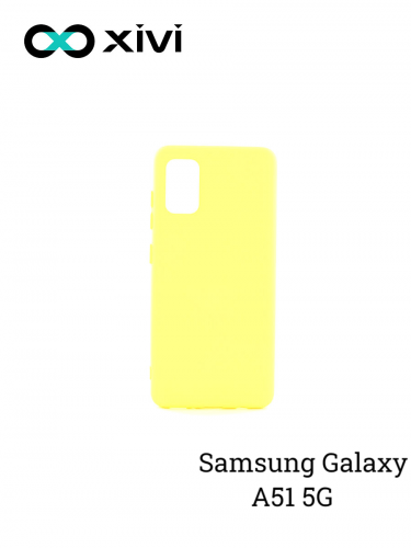 Накладка задняя Xivi для SAMSUNG Galaxy A51 5G, Silicon Case, силикон, матовая, №41, цвет жёлтый 1