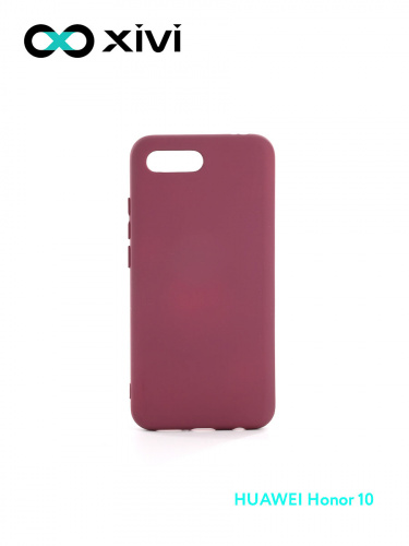 Накладка задняя Xivi для HUAWEI Honor 10, Silicon Case, силикон, матовая, №73, цвет винный 1