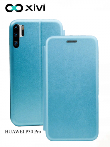 Чехол-книжка Xivi для HUAWEI P30 Pro, Fashion Case, на магните, экокожа, цвет голубой 1й