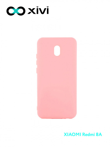 Накладка задняя Xivi для XIAOMI REDMI 8A, Silicon Case, силикон, матовая, №19, цвет розовый 1