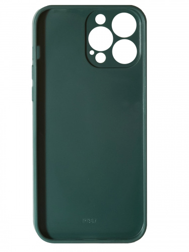 Накладка задняя для iPhone 13 Pro Max, имитация стекла, глянец, защита камеры, изумрудный