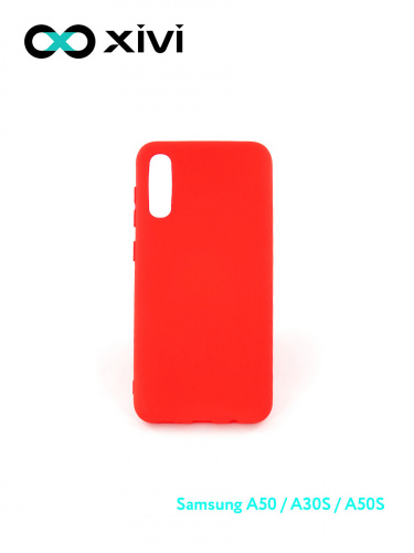 Накладка задняя Xivi для SAMSUNG Galaxy A50 A30S A50S, Silicon Case, силикон, матовая, №4, цвет морковный 1