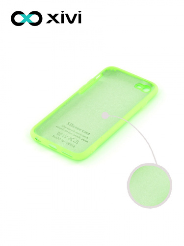 Накладка задняя Xivi для APPLE iPhone 6 6S (4.7), Silicon Case, силикон, матовая, №61, цвет салатовый 2