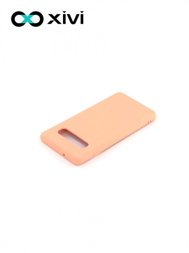Накладка задняя Xivi для SAMSUNG  Galaxy S10, Silicon Case, силикон, матовая, №39, цвет бежевый 4